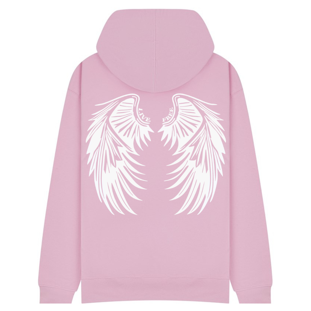 'live free' wings hoodie